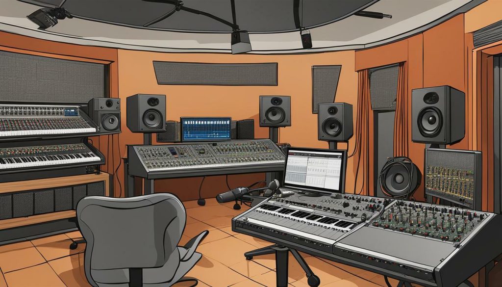 ingénierie sonore dans un studio de musique
