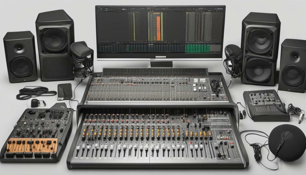 matériel audio utilisé par l'ingénieur du son